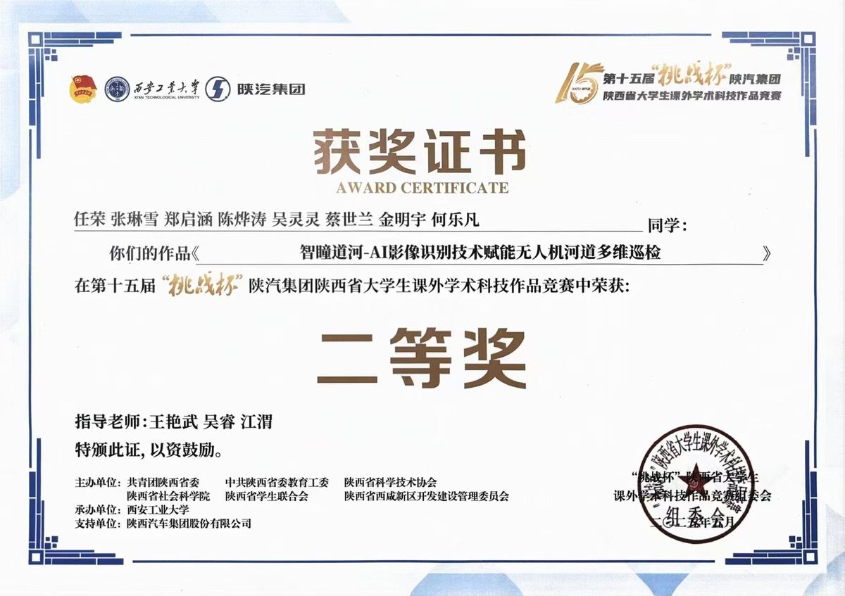 挑战杯二等奖证书